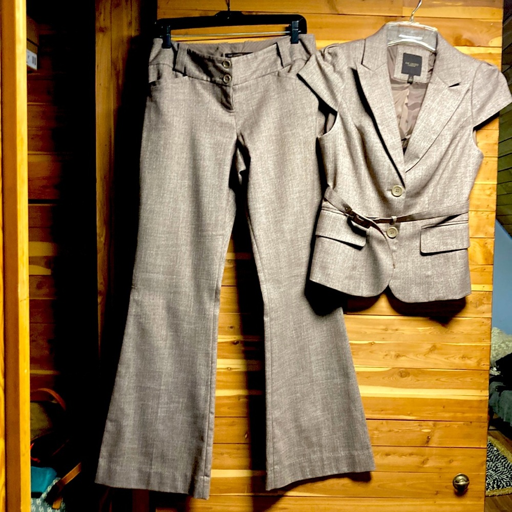 The Limited Brown and Cream Suit